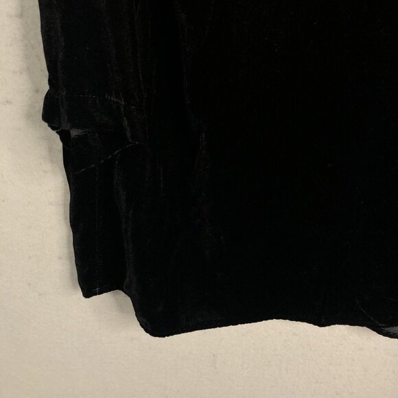 CP Shades Top Womens Medium Black Velvet Whimsigoth Y2K Retro Silk Blend - Picture 10 of 10